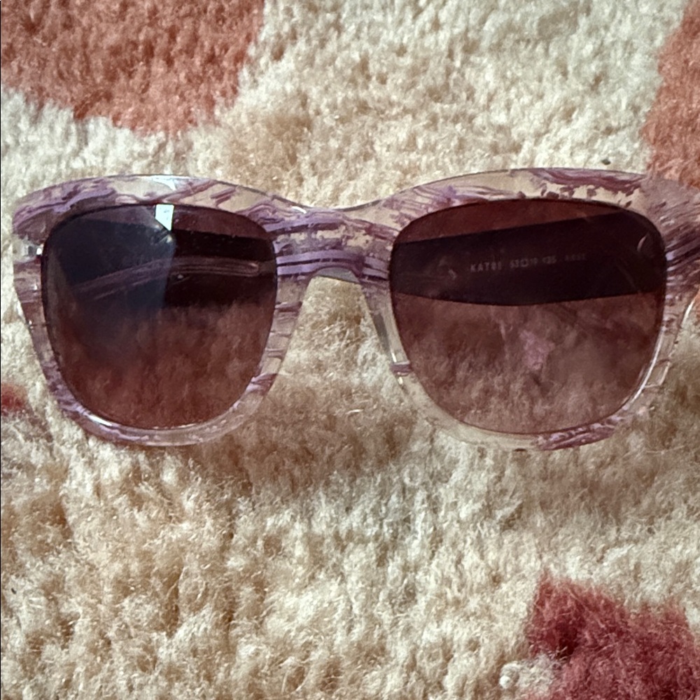 Designer Lavender and Gold Sunglasses